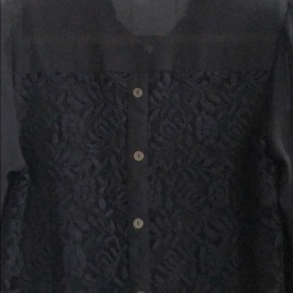blu pepper collared button down, M, sheer - Picture 8 of 8